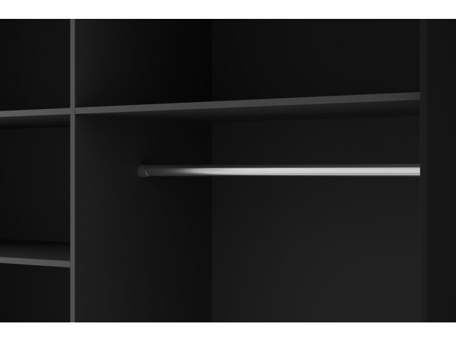 Szafa przesuwna Onli czarna uchwyt złoty 200 cm