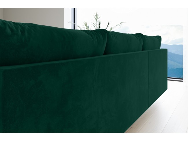 Narożnik Bego L bez funkcji spania welur Monolith 37 zielony