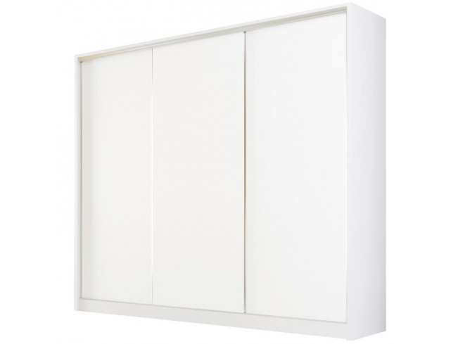 Szafa przesuwna Meblo 250 biały mat - widok ogólny