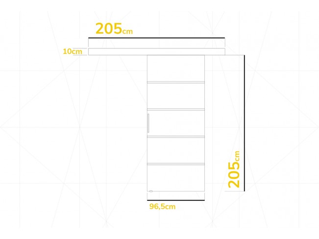 Drzwi przesuwne WERO 2 96cm białe