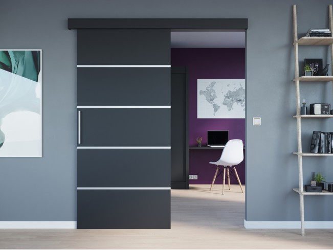 Drzwi przesuwne WERO 2 96cm czarne