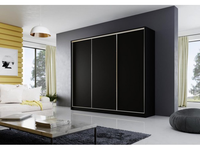 Szafa przesuwna Meblo czarny mat 250 cm