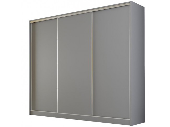 Szafa przesuwna Meblo 250 szary mat - widok ogólny