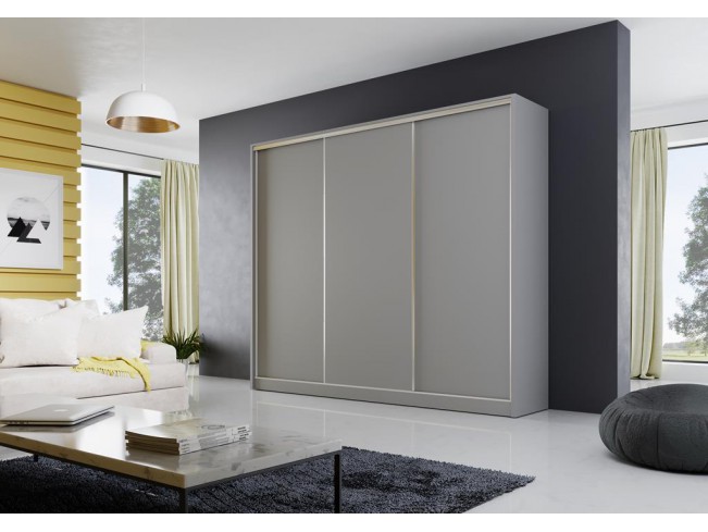 Szafa przesuwna Meblo szary mat 250 cm