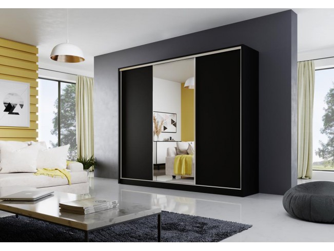 Szafa przesuwna Meblo 1 czarny mat 250 cm