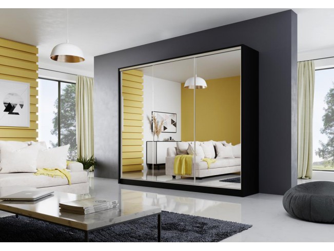 Szafa przesuwna Meblo 2 czarny mat 250 cm