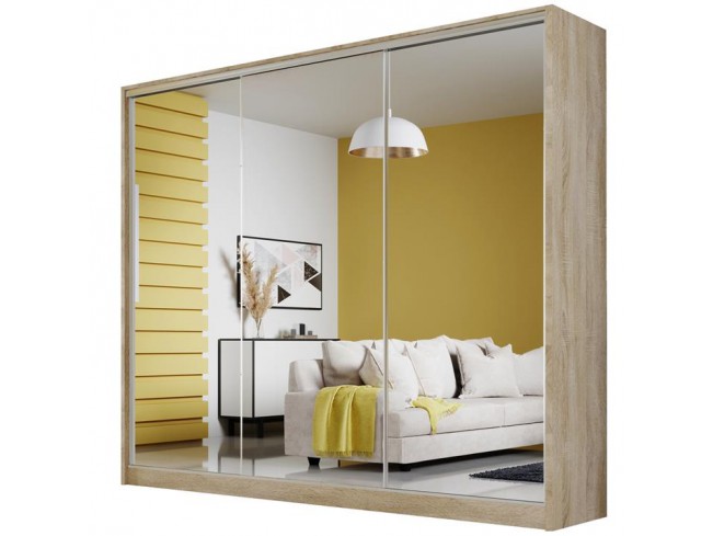 Szafa przesuwna Meblo 2 sonoma 250 cm - widok ogólny