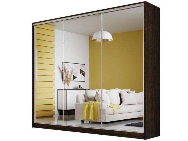 Szafa przesuwna Meblo 2 wenge 250 cm - widok ogólny