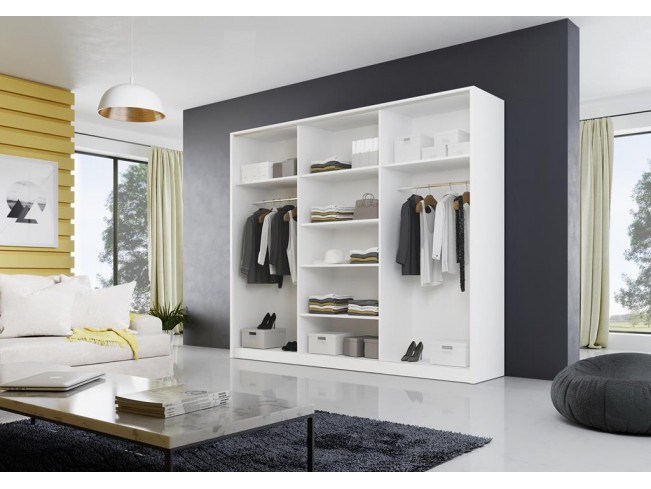 Szafa przesuwna Meblo 3 biały mat 250 cm