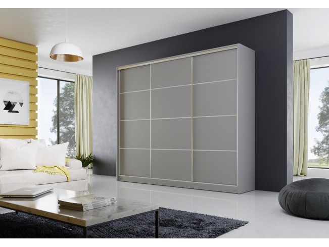 Szafa przesuwna Meblo 3 szary mat 250 cm