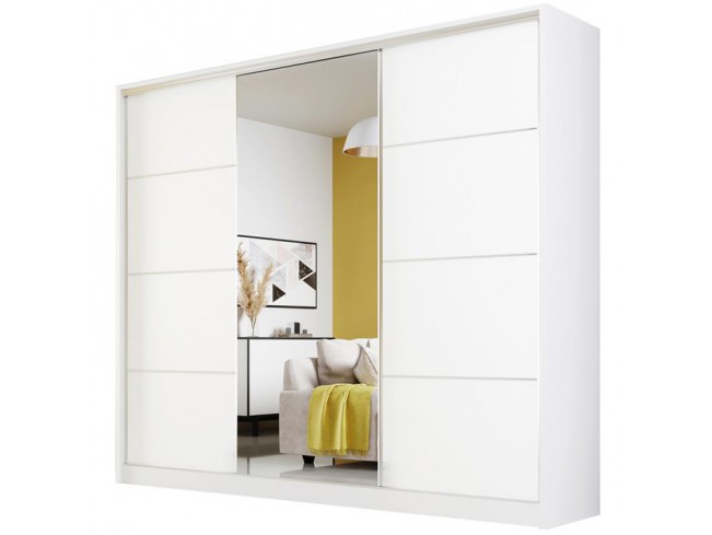 Szafa Meblo 4 biały mat 250 cm - widok ogólny