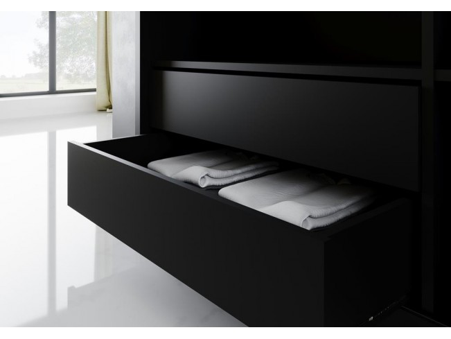 Szafa przesuwna Meblo 4 czarny mat 250 cm