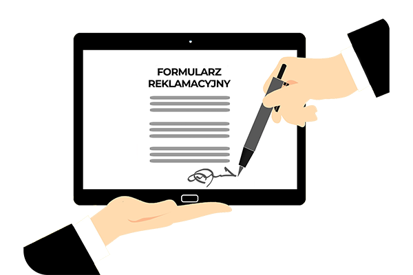 Tablet z formularzem – proces reklamacji w Meblify krok po kroku