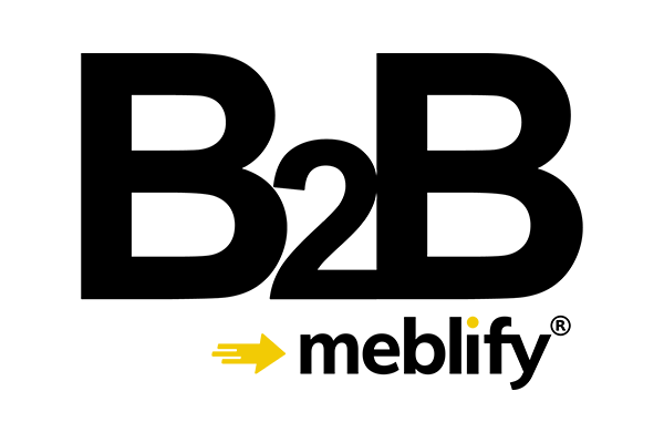 Logo programu B2B Meblify - współpraca dla firm i architektów
