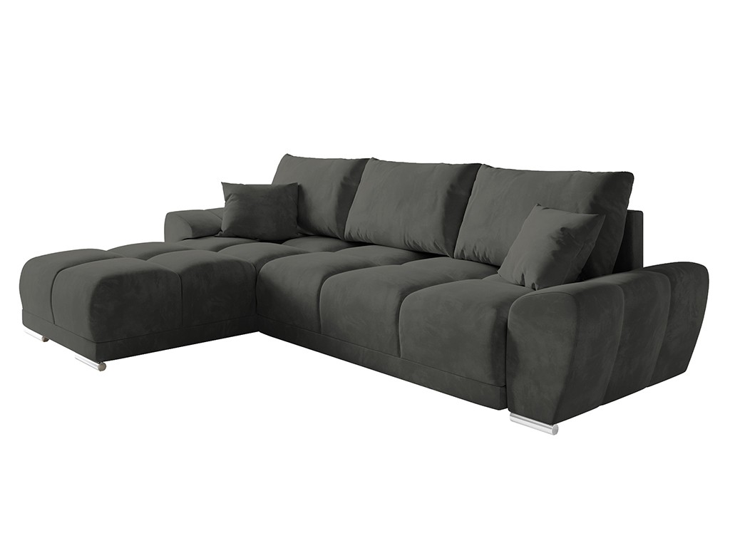 Narożnik Bego L z funkcją spania welur Monolith 92 popielaty