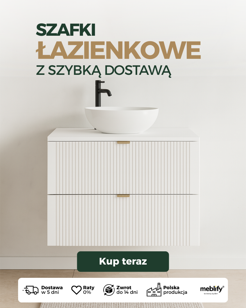 Funkcjonalna Szafa Łazienkowa Daki z Lustrem Z SZYBKĄ DOSTAWĄ W 5 DNI!