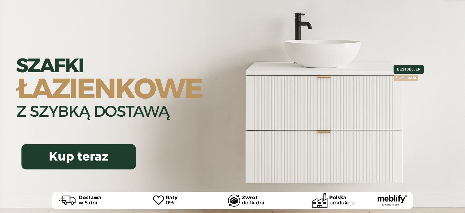Funkcjonalna Szafa Łazienkowa Daki z Lustrem Z SZYBKĄ DOSTAWĄ W 5 DNI!